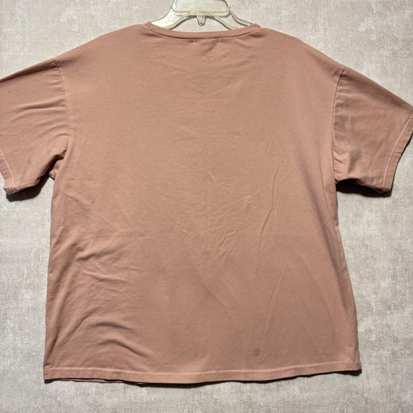 Romwe Shirt Womens Large Pink Butterfly Graphic Short Sleeve Casual Tee - Picture 3 of 4